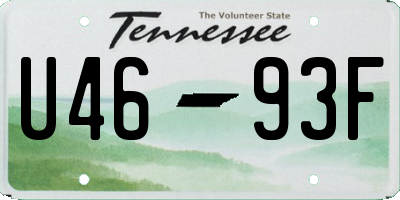 TN license plate U4693F