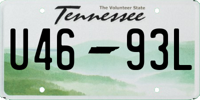 TN license plate U4693L