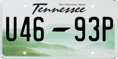 TN license plate U4693P