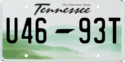 TN license plate U4693T
