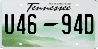 TN license plate U4694D