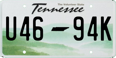 TN license plate U4694K