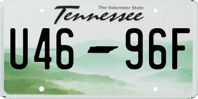 TN license plate U4696F
