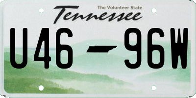 TN license plate U4696W