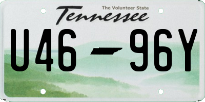 TN license plate U4696Y