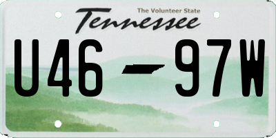 TN license plate U4697W