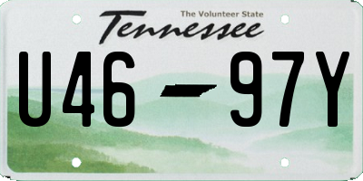 TN license plate U4697Y