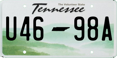 TN license plate U4698A