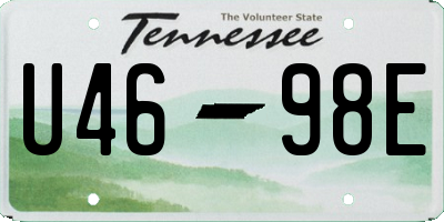 TN license plate U4698E