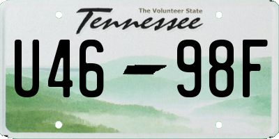 TN license plate U4698F