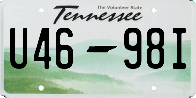 TN license plate U4698I