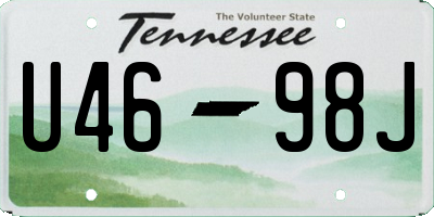 TN license plate U4698J
