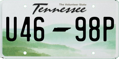 TN license plate U4698P