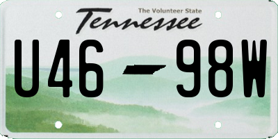 TN license plate U4698W