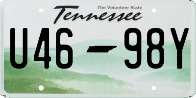 TN license plate U4698Y