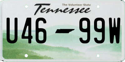 TN license plate U4699W