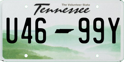 TN license plate U4699Y