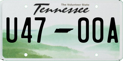 TN license plate U4700A