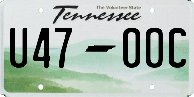TN license plate U4700C
