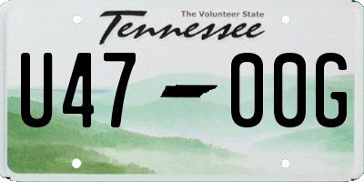 TN license plate U4700G
