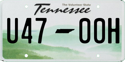 TN license plate U4700H
