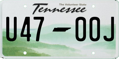 TN license plate U4700J