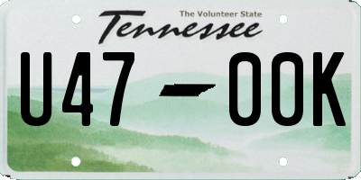 TN license plate U4700K