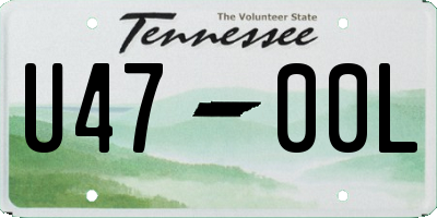TN license plate U4700L