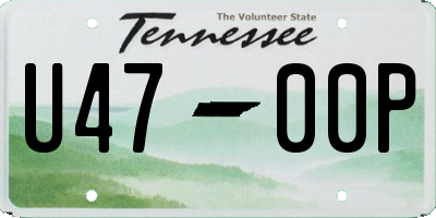 TN license plate U4700P