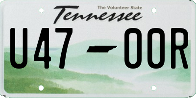 TN license plate U4700R
