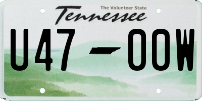 TN license plate U4700W
