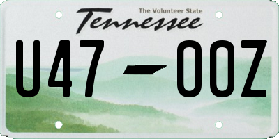 TN license plate U4700Z