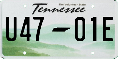 TN license plate U4701E