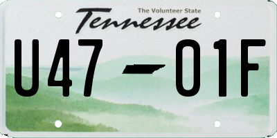 TN license plate U4701F