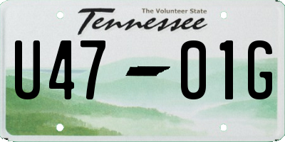 TN license plate U4701G