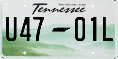 TN license plate U4701L