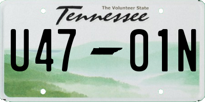 TN license plate U4701N