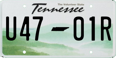 TN license plate U4701R