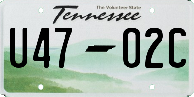 TN license plate U4702C