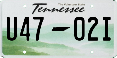 TN license plate U4702I