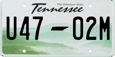 TN license plate U4702M