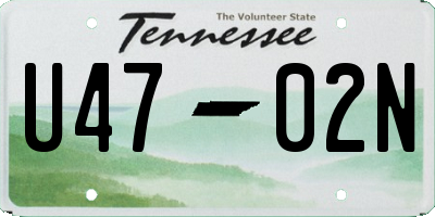 TN license plate U4702N