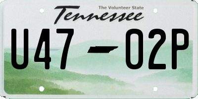 TN license plate U4702P