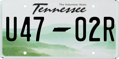TN license plate U4702R
