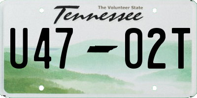 TN license plate U4702T