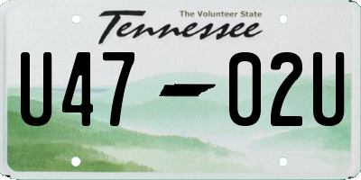 TN license plate U4702U