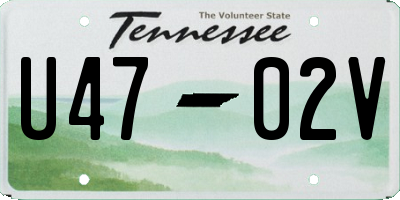TN license plate U4702V