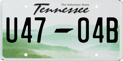 TN license plate U4704B