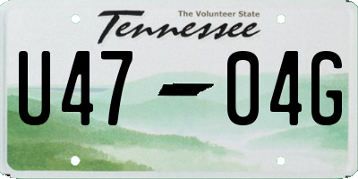 TN license plate U4704G