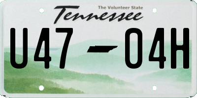 TN license plate U4704H